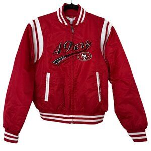 NWT 49ers SF WEAR by Erin and Andrews NFL Team Bomber Jacket with Pockets - S/P